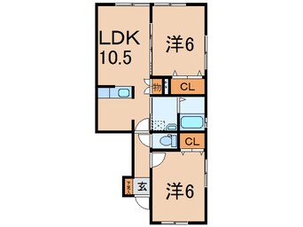 間取図 奥羽本線・山形線/新庄駅 徒歩15分 1階 築6年