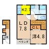 奥羽本線・山形線/新庄駅 徒歩24分 2階 築6年 1LDKの間取り