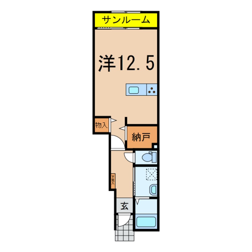 間取図 奥羽本線・山形線/新庄駅 徒歩47分 1階 築6年