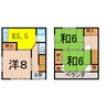 山形新幹線/新庄駅 徒歩23分 1-2階 築38年 3Kの間取り