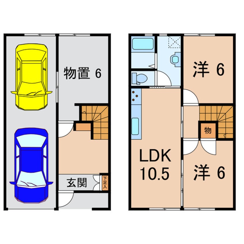 間取図 山形新幹線/新庄駅 徒歩22分 1-2階 1年未満