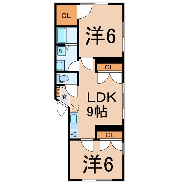 間取り図 奥羽本線・山形線/新庄駅 徒歩21分 2階 築22年
