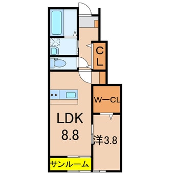 間取図 奥羽本線・山形線/新庄駅 徒歩40分 1階 1年未満