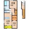 奥羽本線・山形線/新庄駅 徒歩40分 2階 1年未満 2LDKの間取り