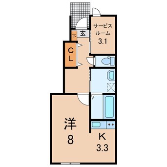 間取図 奥羽本線・山形線/新庄駅 徒歩27分 1階 1年未満