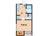 コーポ甲子園 1Kの間取り