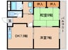 ホワイトブランチビル 2DKの間取り