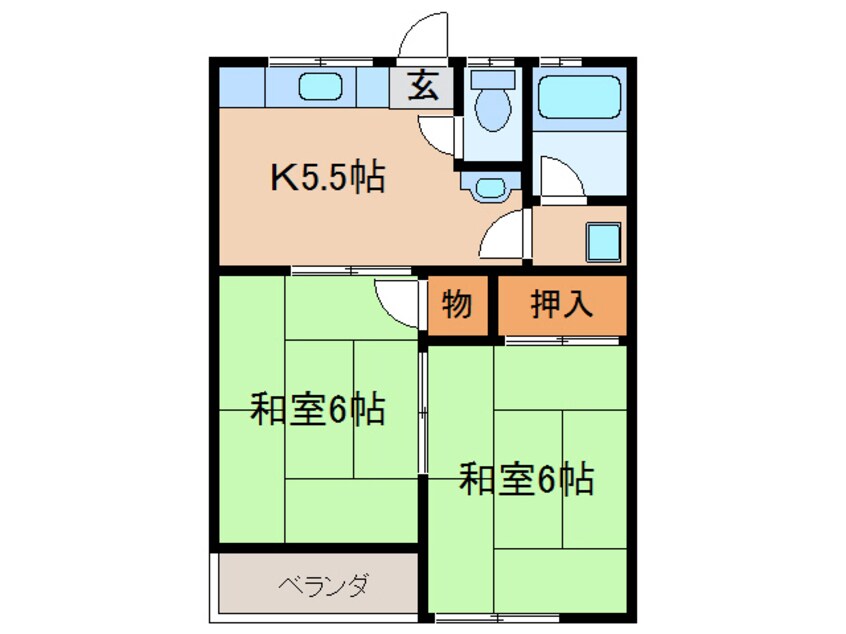 間取図 コーポパステル