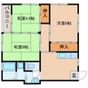 美人ハウスⅠ 3DKの間取り