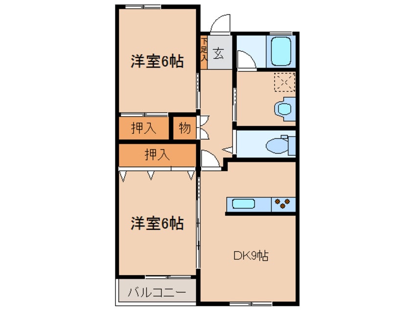 間取図 ウィスターコート斐川A