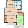 かねつきマンション 3DKの間取り
