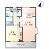 メルヴェールＭ．Ⅱ 1LDKの間取り