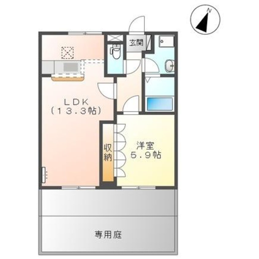 間取図 メルヴェールＭ．Ⅱ