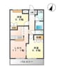 ハピネスⅡ 2LDKの間取り