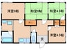 松井借家 4DKの間取り