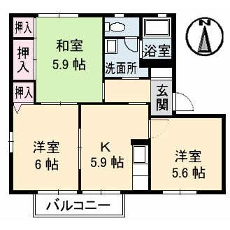 間取り図 メゾン築山 Ｂ