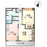 ディアドリーム 2DKの間取り