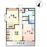 ディアドリーム 2DKの間取り