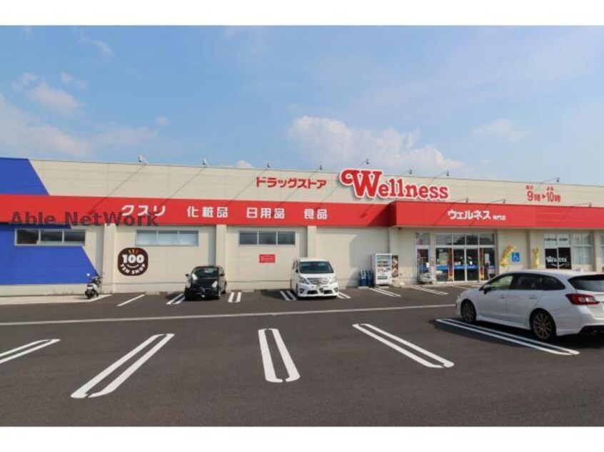 ドラッグストアウェルネス神門店(ドラッグストア)まで1204m コーポ杉原南棟