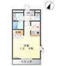 ロマンB 1Kの間取り