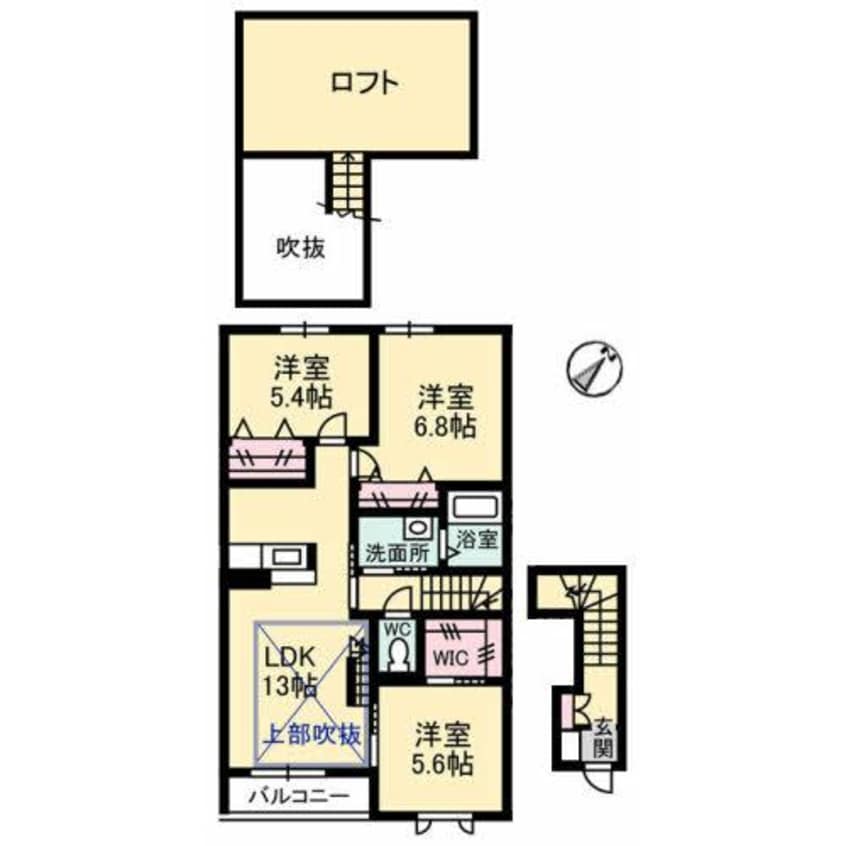 間取図 コン・アモーレ夢咲Ⅱ