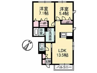 間取図 シャーメゾンにしもりＡ・Ｂ