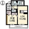 ボヌール 1LDKの間取り