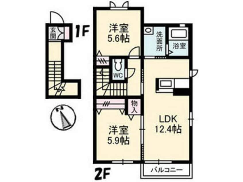 間取図 ヴィアソーレ光 Ａ