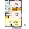 ツインテラスⅤ 2LDKの間取り