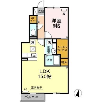 間取図 ボヌールムナカタ　A棟