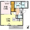 グランオッツイズモ 1LDKの間取り