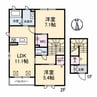 シャーメゾンＭ 2LDKの間取り