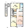 カレラ大津 2LDKの間取り