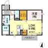 リーベ 1LDKの間取り