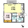 アベニーレ　Ⅰ棟 1LDKの間取り