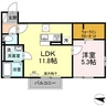 アウトリガー 1LDKの間取り