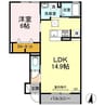 アベリア 1LDKの間取り