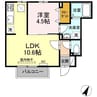 グランドゥ ププル 1LDKの間取り