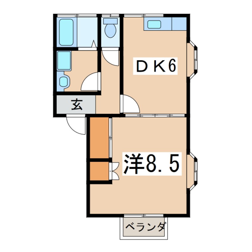 間取図 リースハウスサイトウ２号館