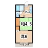 カトルセゾンⅡ 2Kの間取り