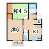 ジョイフルハウス２１ 2Kの間取り