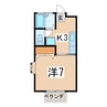 キャットハウスⅢ 1Kの間取り