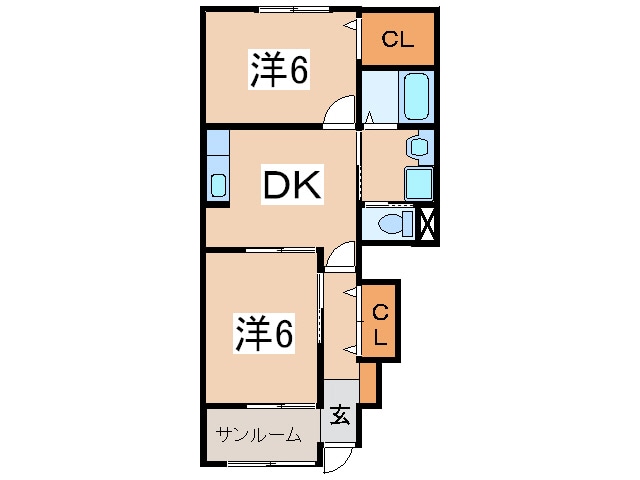 間取り図 アタラクシアⅡ－Ｂ