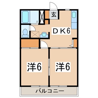 間取図 飯盛山ハイツＡ