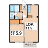 千石パークハウス 1LDKの間取り