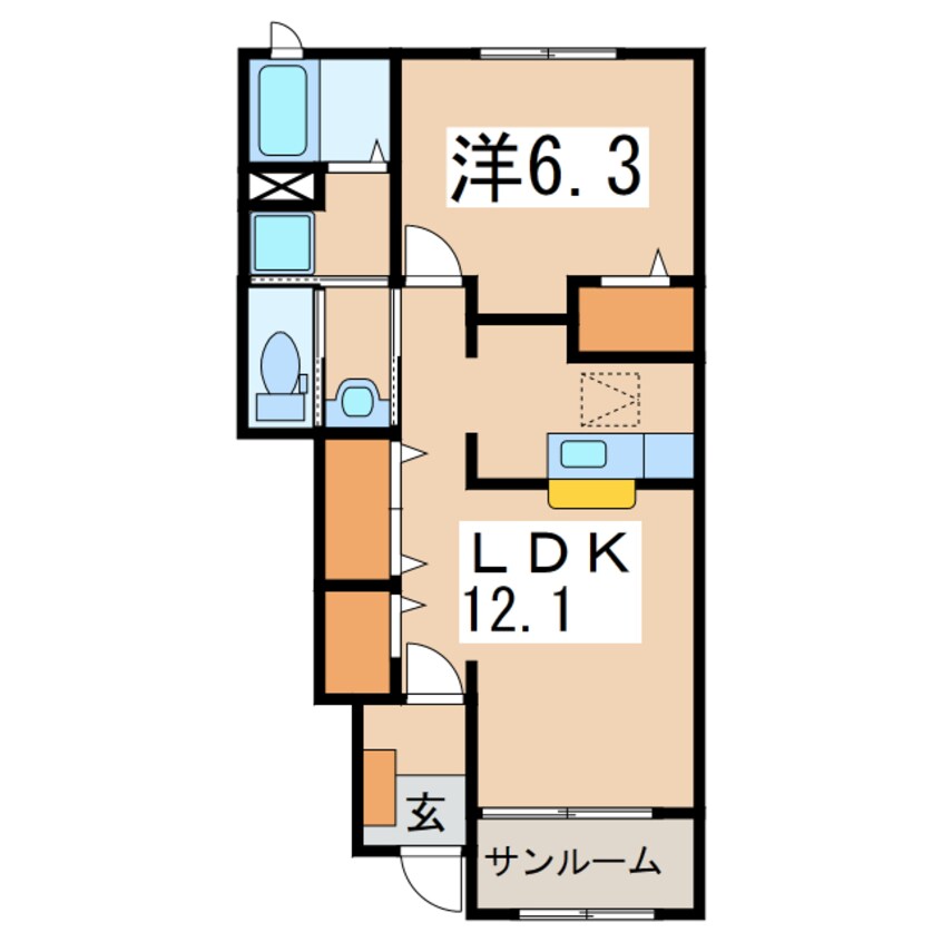 間取図 アタラクシアⅣ－Ｂ