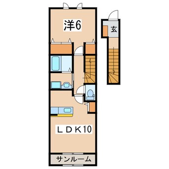 間取図 アタラクシアⅢ－Ｂ