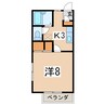 バジリカハイツ 1Kの間取り