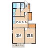 ベルメゾン・フローラＣ 2DKの間取り