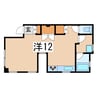 八耀マンション 1Rの間取り